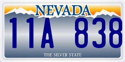 NV license plate 11A838