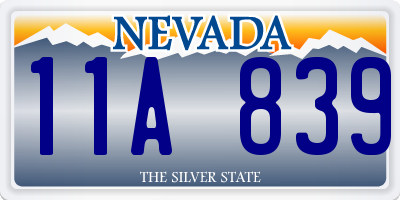 NV license plate 11A839