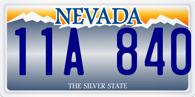 NV license plate 11A840