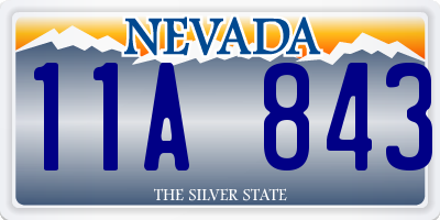 NV license plate 11A843