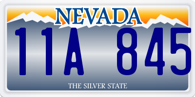 NV license plate 11A845