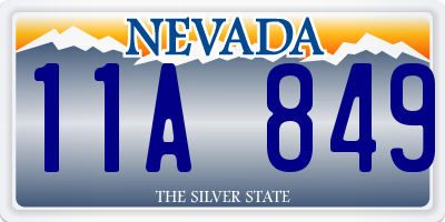 NV license plate 11A849