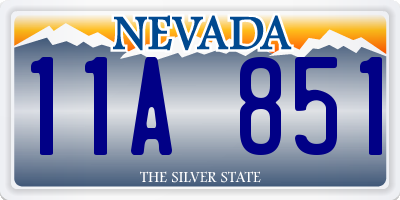 NV license plate 11A851