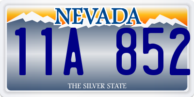 NV license plate 11A852