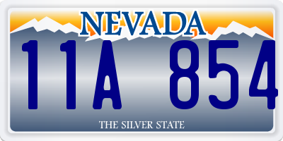 NV license plate 11A854
