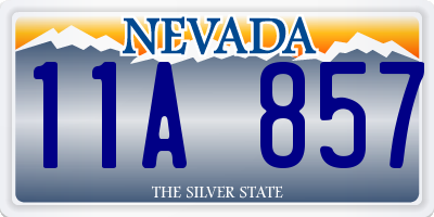 NV license plate 11A857