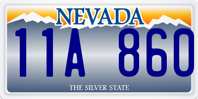 NV license plate 11A860