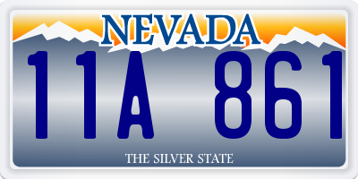 NV license plate 11A861