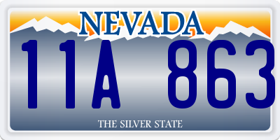 NV license plate 11A863