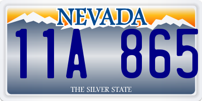 NV license plate 11A865