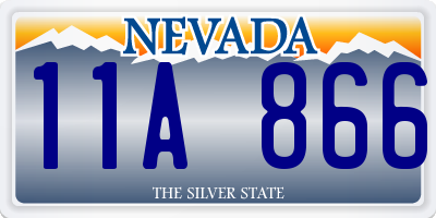 NV license plate 11A866