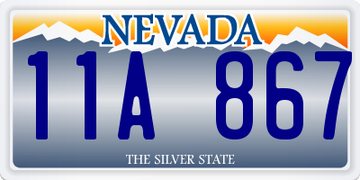 NV license plate 11A867