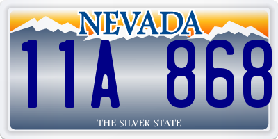 NV license plate 11A868