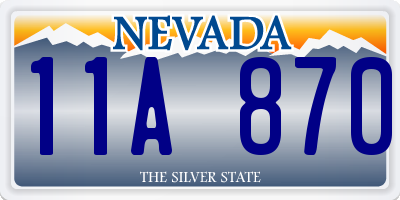 NV license plate 11A870