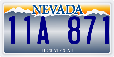 NV license plate 11A871