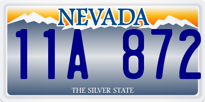 NV license plate 11A872