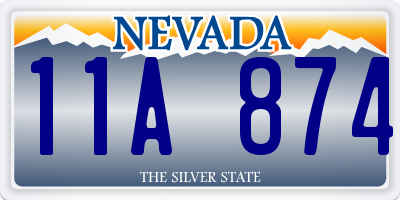 NV license plate 11A874