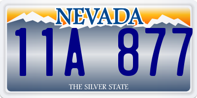 NV license plate 11A877