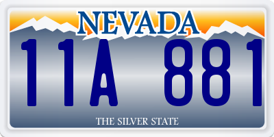 NV license plate 11A881