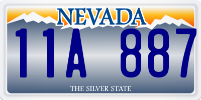 NV license plate 11A887