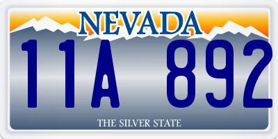 NV license plate 11A892