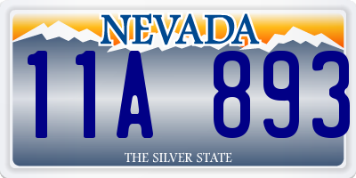 NV license plate 11A893