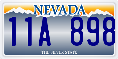 NV license plate 11A898