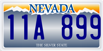 NV license plate 11A899