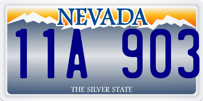 NV license plate 11A903