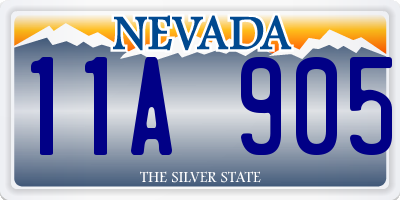 NV license plate 11A905