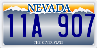 NV license plate 11A907