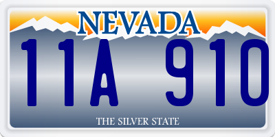 NV license plate 11A910