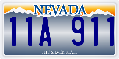 NV license plate 11A911