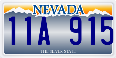 NV license plate 11A915