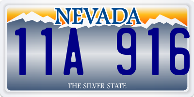 NV license plate 11A916