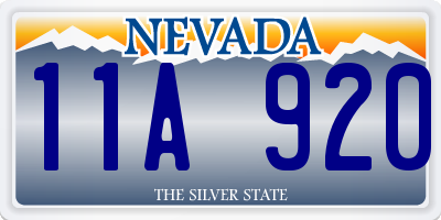 NV license plate 11A920