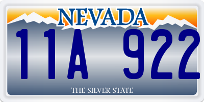 NV license plate 11A922