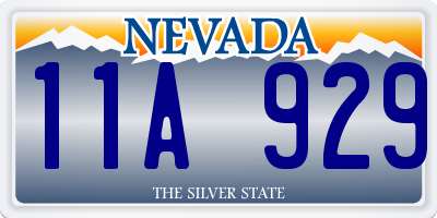 NV license plate 11A929