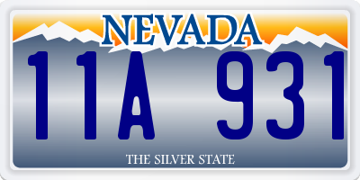 NV license plate 11A931