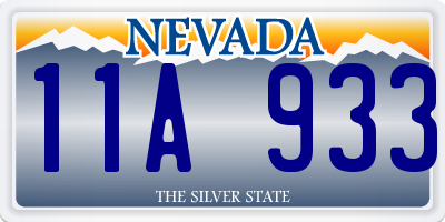 NV license plate 11A933