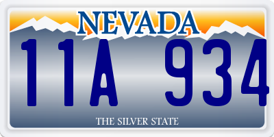 NV license plate 11A934
