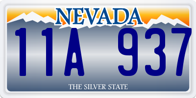 NV license plate 11A937