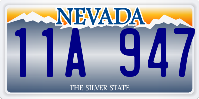 NV license plate 11A947