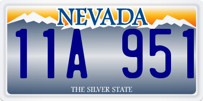 NV license plate 11A951