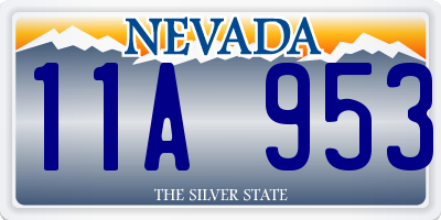 NV license plate 11A953