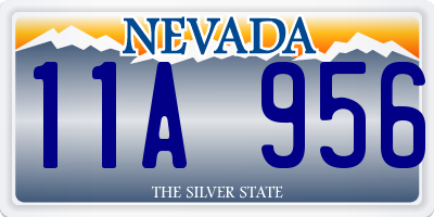 NV license plate 11A956