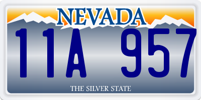 NV license plate 11A957
