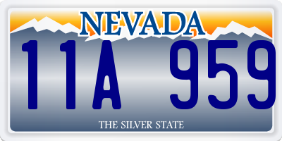 NV license plate 11A959