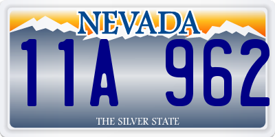 NV license plate 11A962