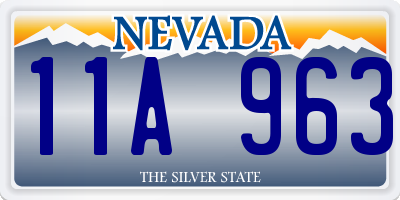 NV license plate 11A963